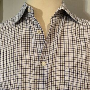 CANALI Men’s Long Sleeve Check Button Down Shirt Sz 16 1/2
